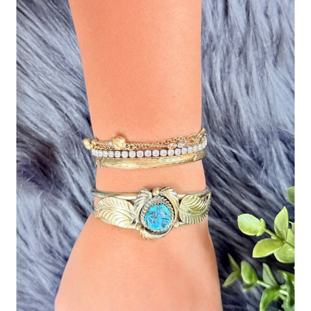 Silver Turquoise Cuff - image 4